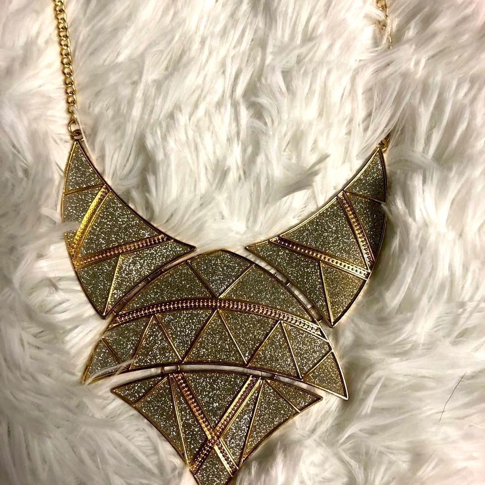 Vintage Gold Plated and Silver Statement Necklace